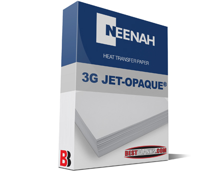 100 sheets Neenah 3G Jet Opaque Heat Transfer Paper for Dark Colors 11”x17” 
